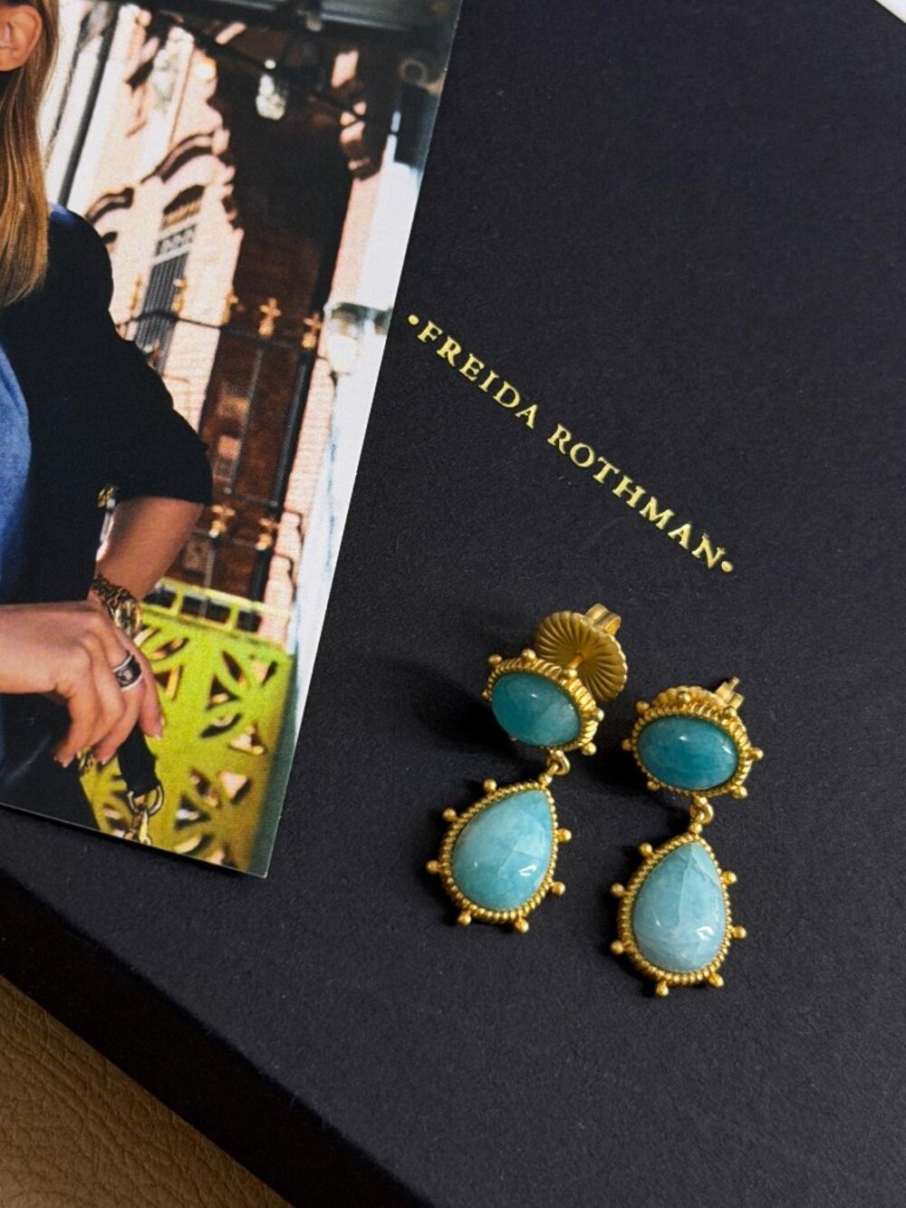 FREIDA ROTHMAN - Coastal Statement Earring - Amazonite